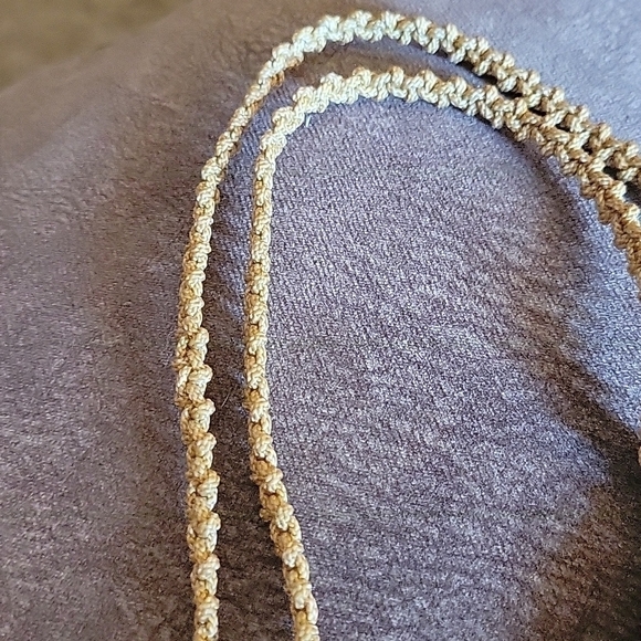 HANDMADE 1970s Boho Hippie Macrame Owl Necklace - Picture 5 of 6